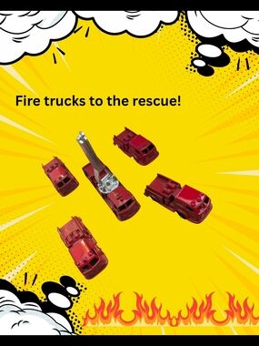 Tootsie Toys Vintage Fire Truck And Pumpers